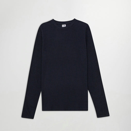 Clive - Honeycomb Structured Tee Navy Blue