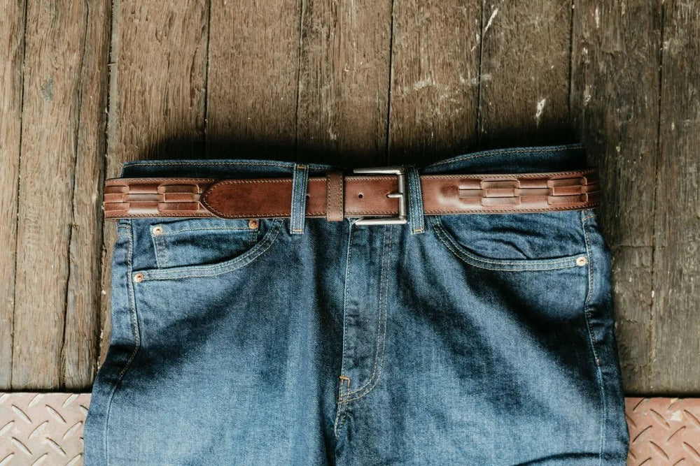 Leather Belt - Cobblestone