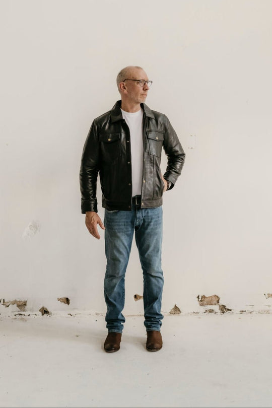 Hailwood Leather Jacket - Black - Add any belt for FREE