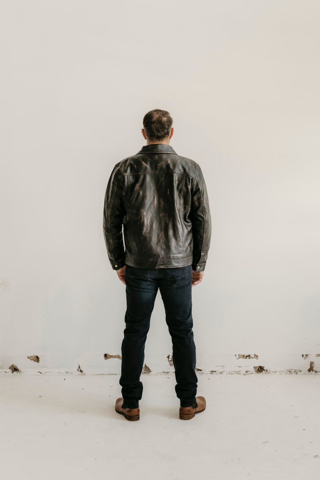 Hailwood Leather Jacket - Distressed Brown - Add any belt for FREE