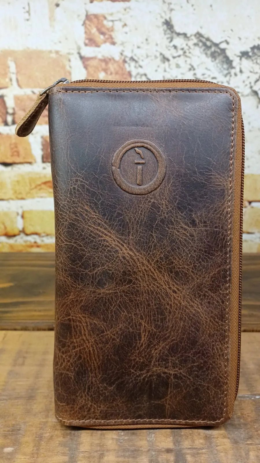 Zipped Travel leather Wallet Wallets travel-wallet indepal-leather.myshopify.com