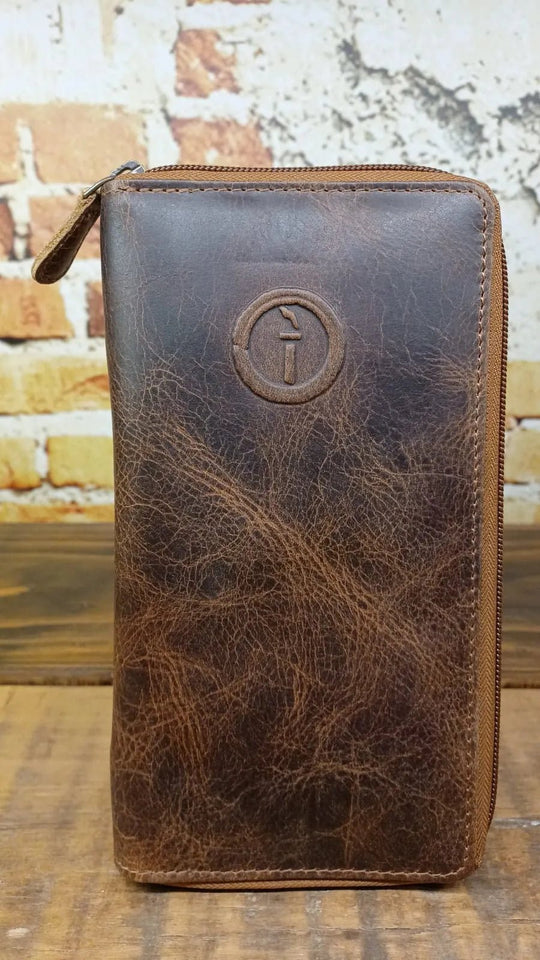 Zipped Travel leather Wallet Wallets travel-wallet indepal-leather.myshopify.com