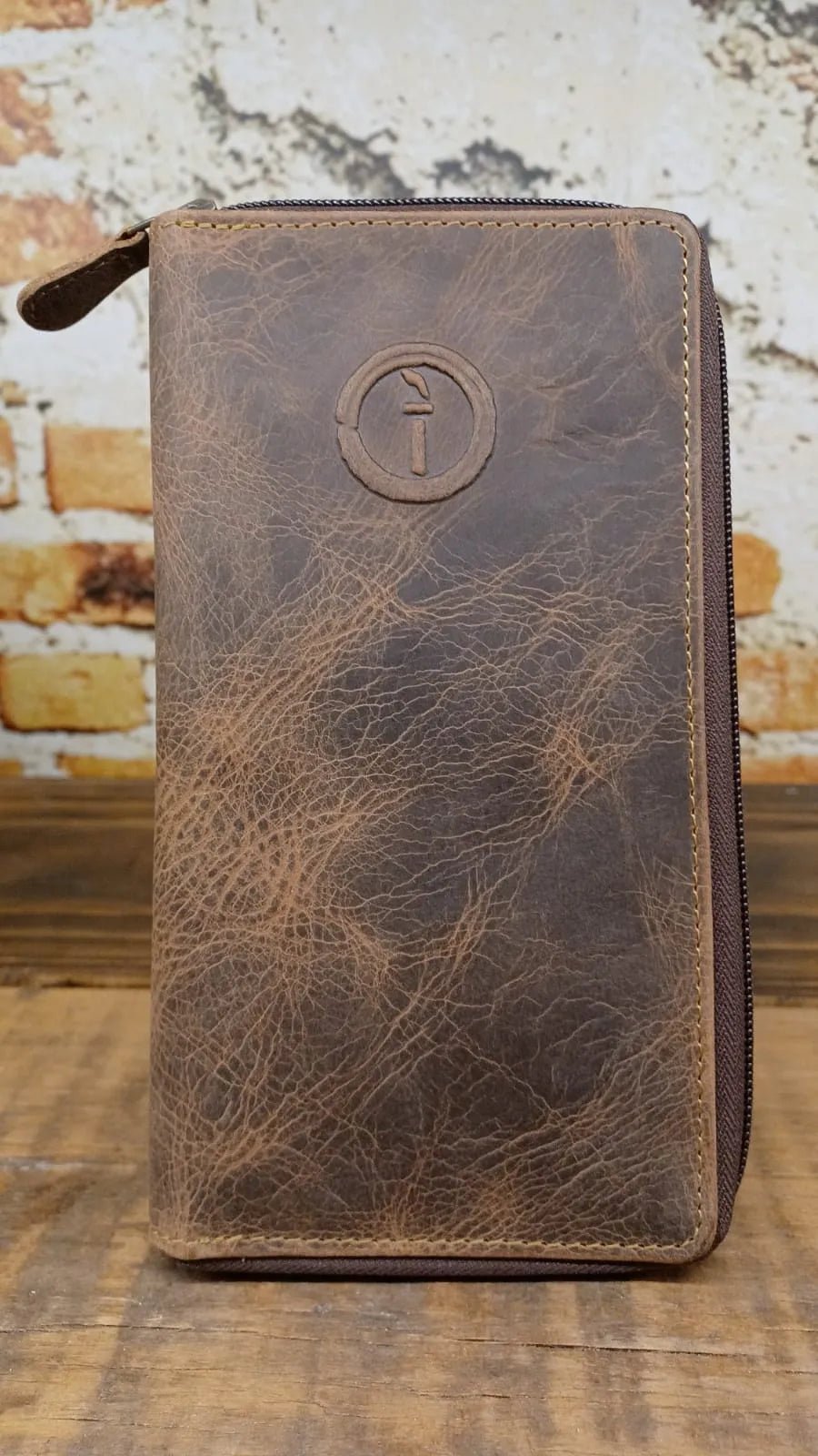 Zipped Travel leather Wallet Wallets travel-wallet indepal-leather.myshopify.com