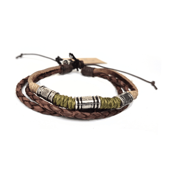 Mens Leather Bracelet-Ironwood Trio