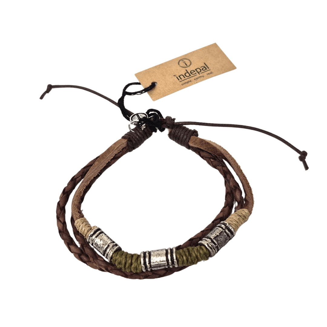 Mens Leather Bracelet-Ironwood Trio