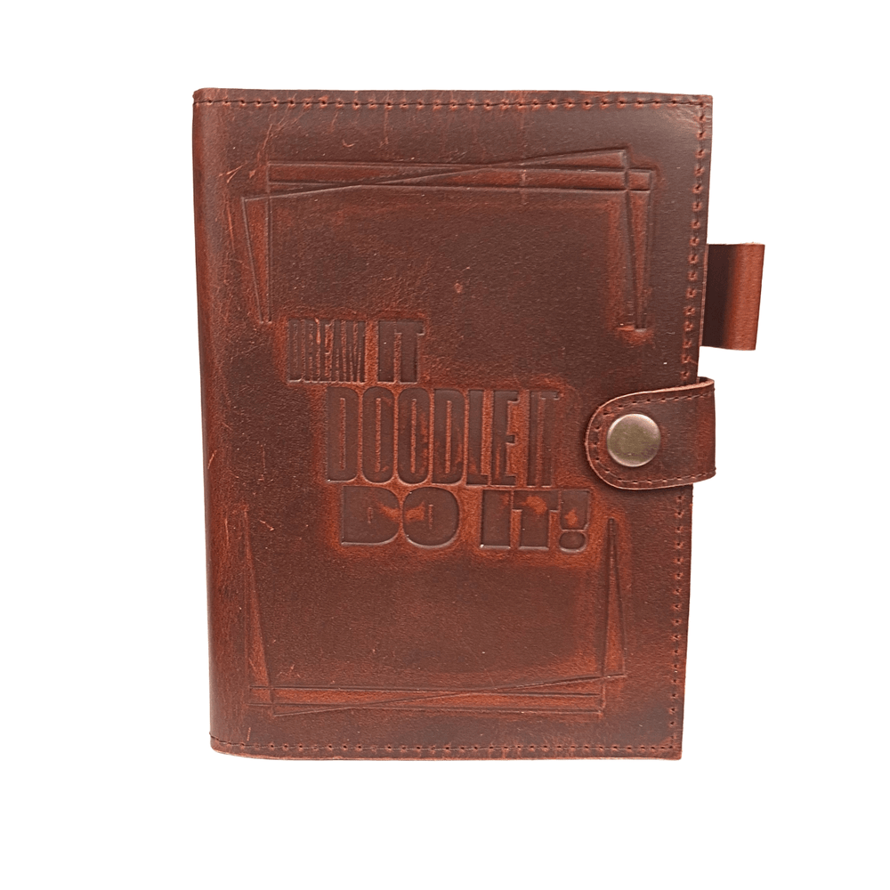 Doodle It - Tag Lock Leather Journal
