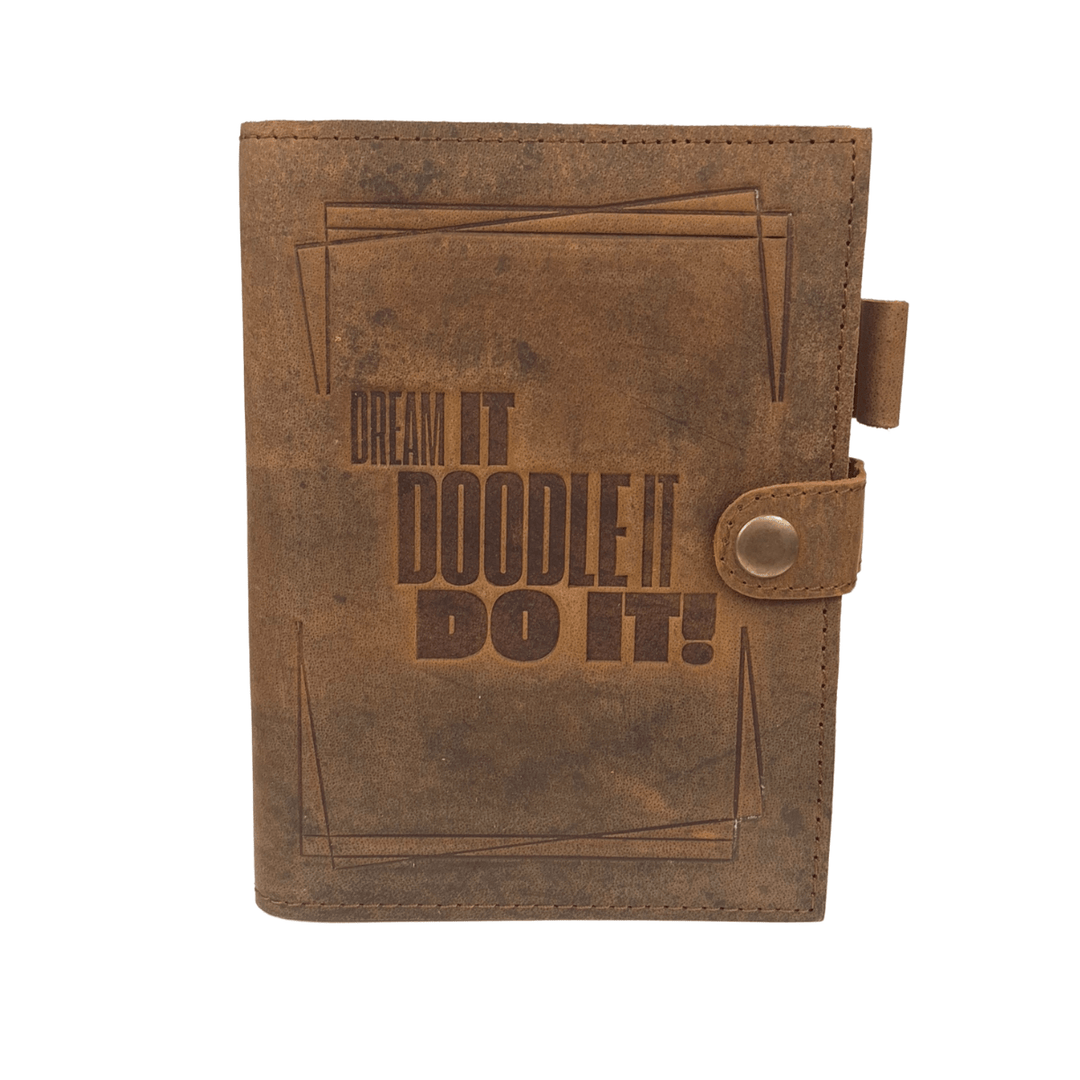 Doodle It - Tag Lock Leather Journal