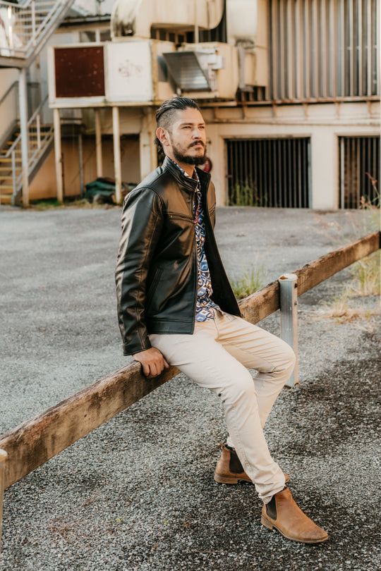 Ollie Leather Jacket - Black - Add any belt for FREE