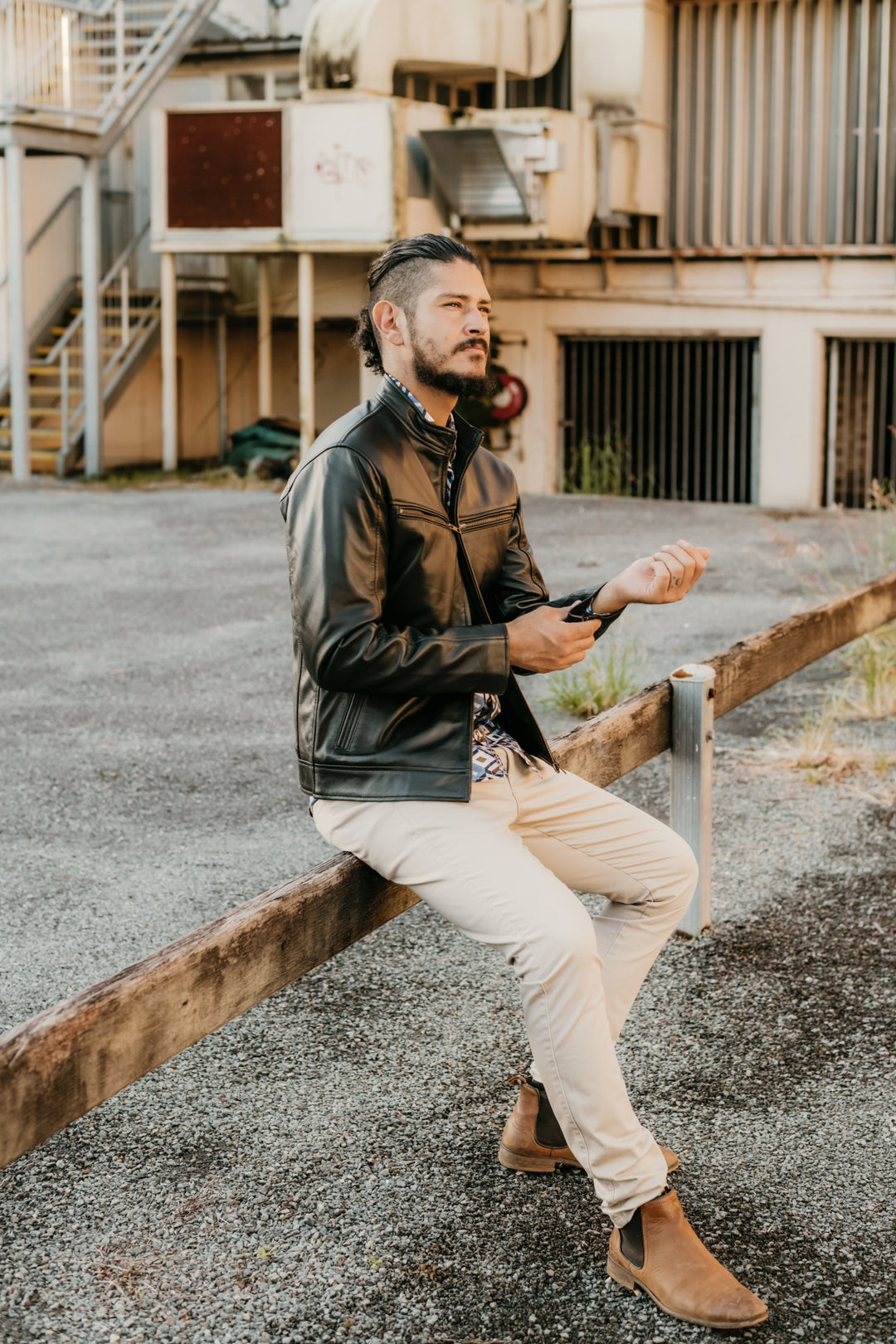 Ollie Leather Jacket - Black - Add any belt for FREE