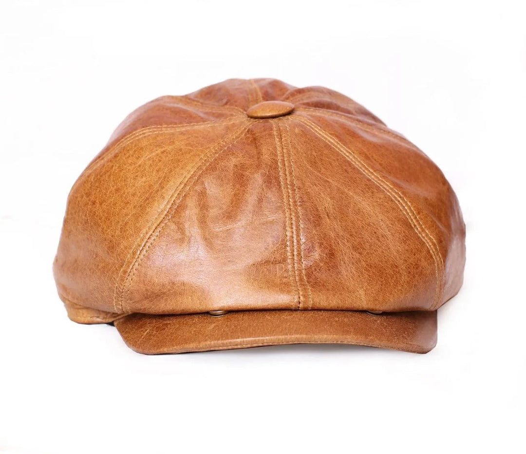 Indepal Leather Hats Tan / Small HAT - Paperboy Hats hat-paperboy indepal-leather.myshopify.com