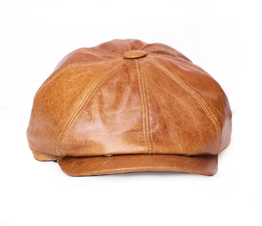 Indepal Leather Hats Tan / Small HAT - Paperboy Hats hat-paperboy indepal-leather.myshopify.com