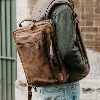 Mens Leather Combination Bag - Arno