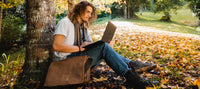 Leather Messenger Bag for Men - Soldier - 13