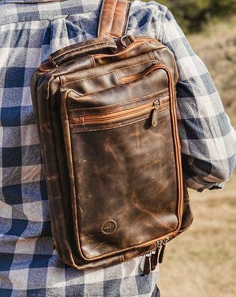 Mens Leather Combination Bag - Arno…