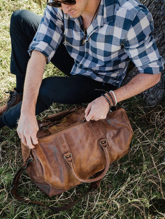 Beckwith Duffle-Full Hide leather travel case Bags - Duffle beckwith-duffle-1 indepal-leather.myshopify.com