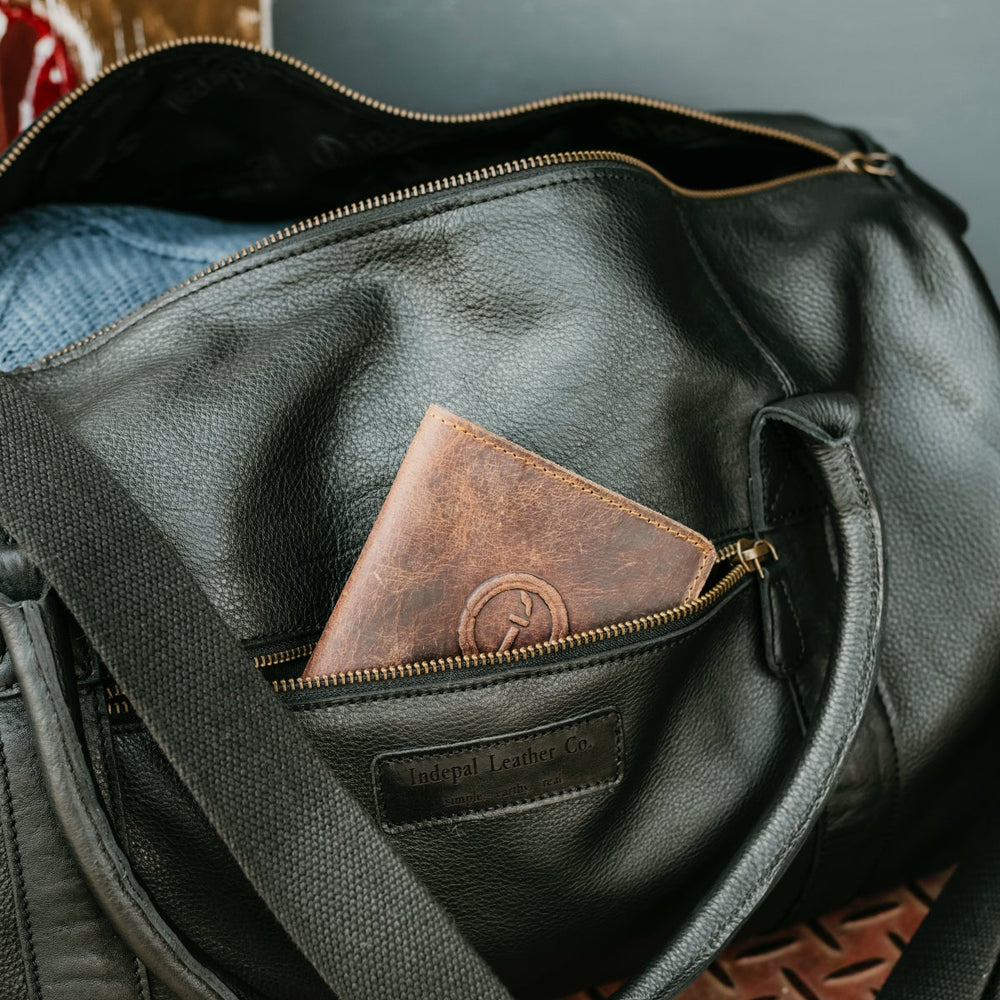 > The Big Softie Leather Duffle