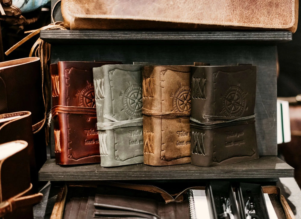 Leather Journal | Compass Carving Journals - Other journal-compass-5x7 indepal-leather.myshopify.com