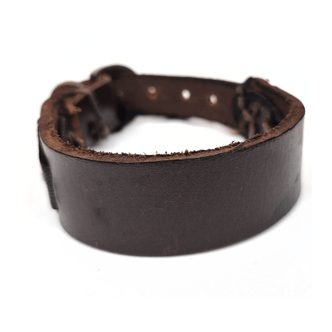 Mens Leather Bracelet-Buckle