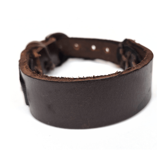 Mens Leather Bracelet-Buckle