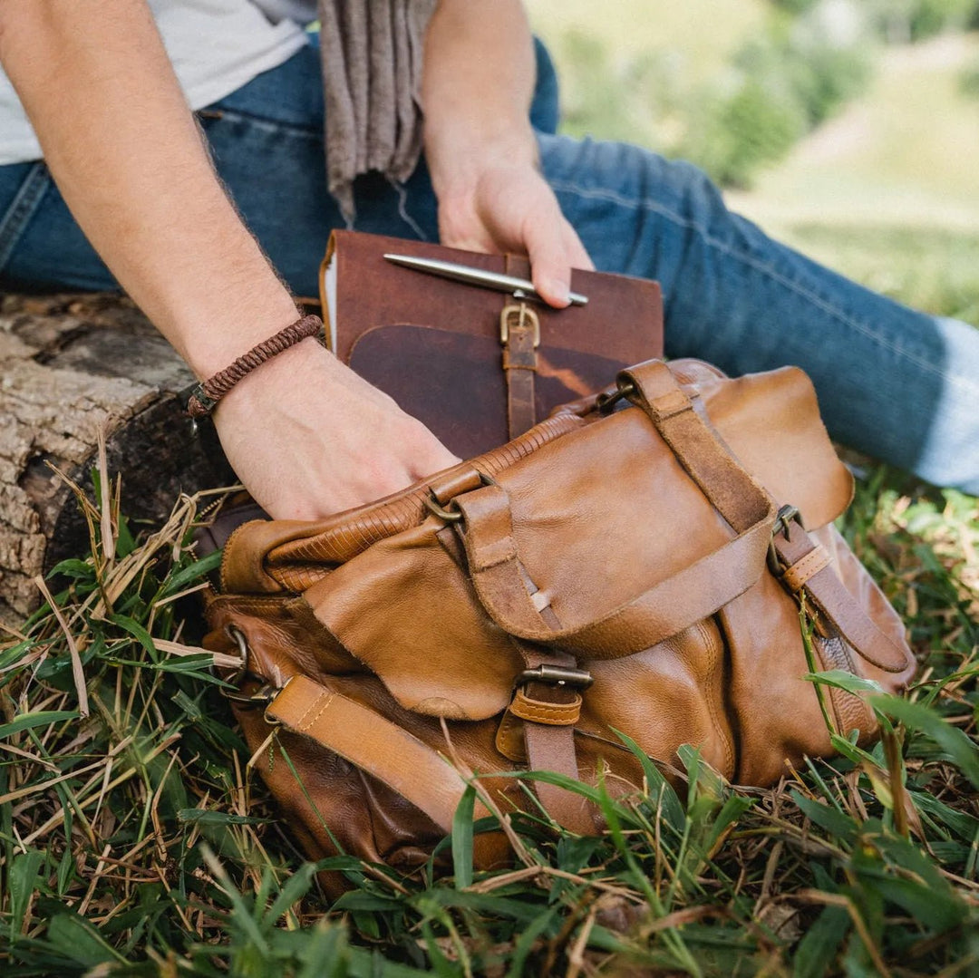 Mens Satchel Bag with Leather Journal - Chadwick Satchel