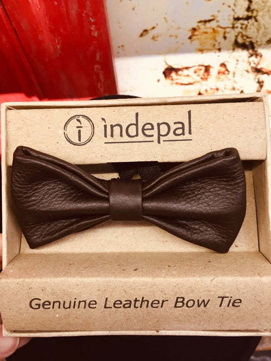 Leather Bow Tie - Flannery