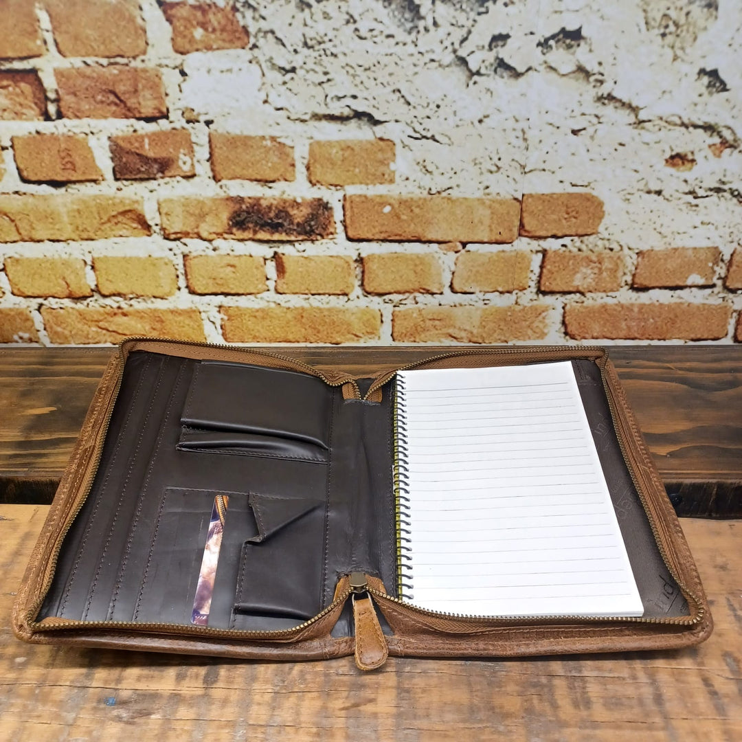 Leather Business Folder-Branson - A5