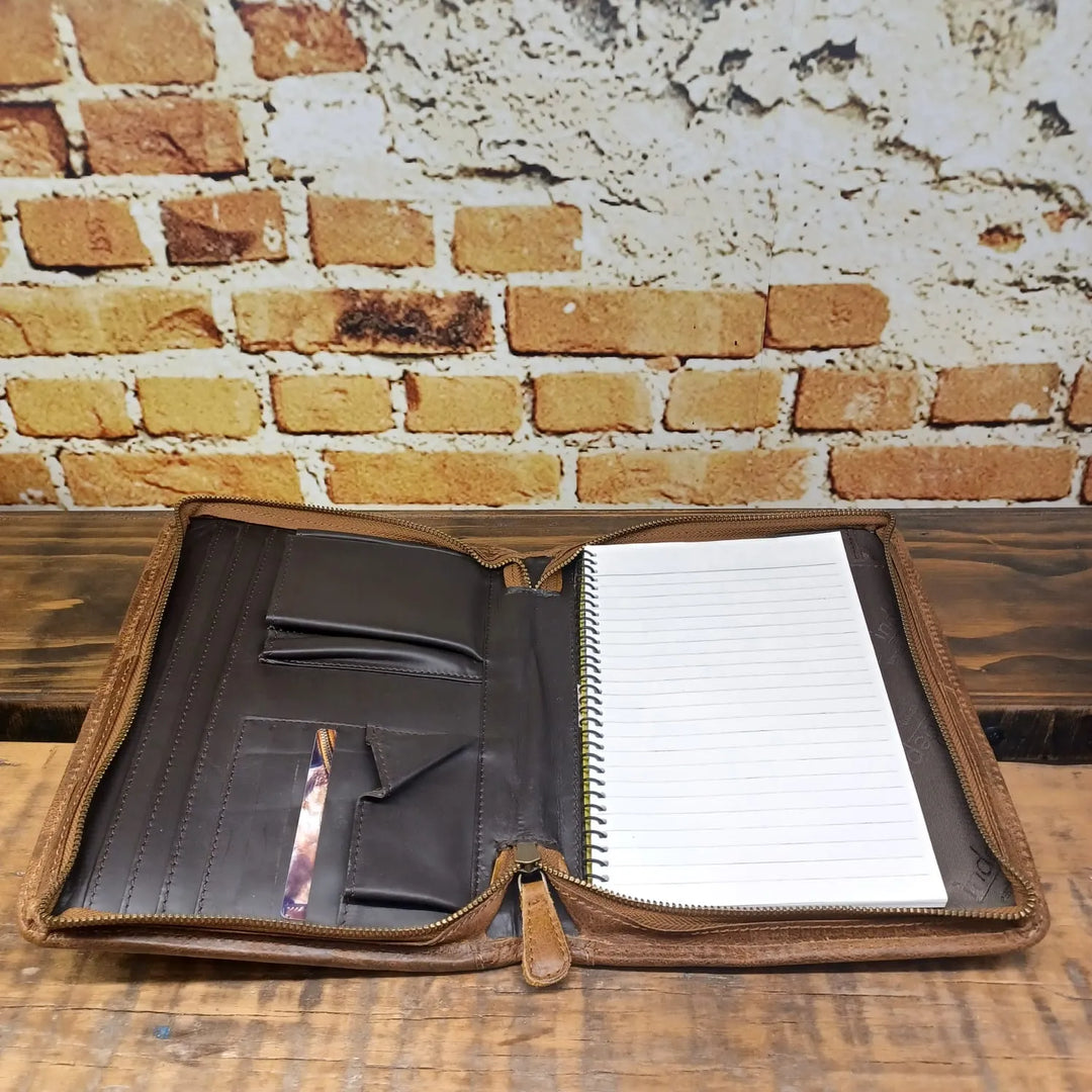 Leather Business Folder - Branson - A5