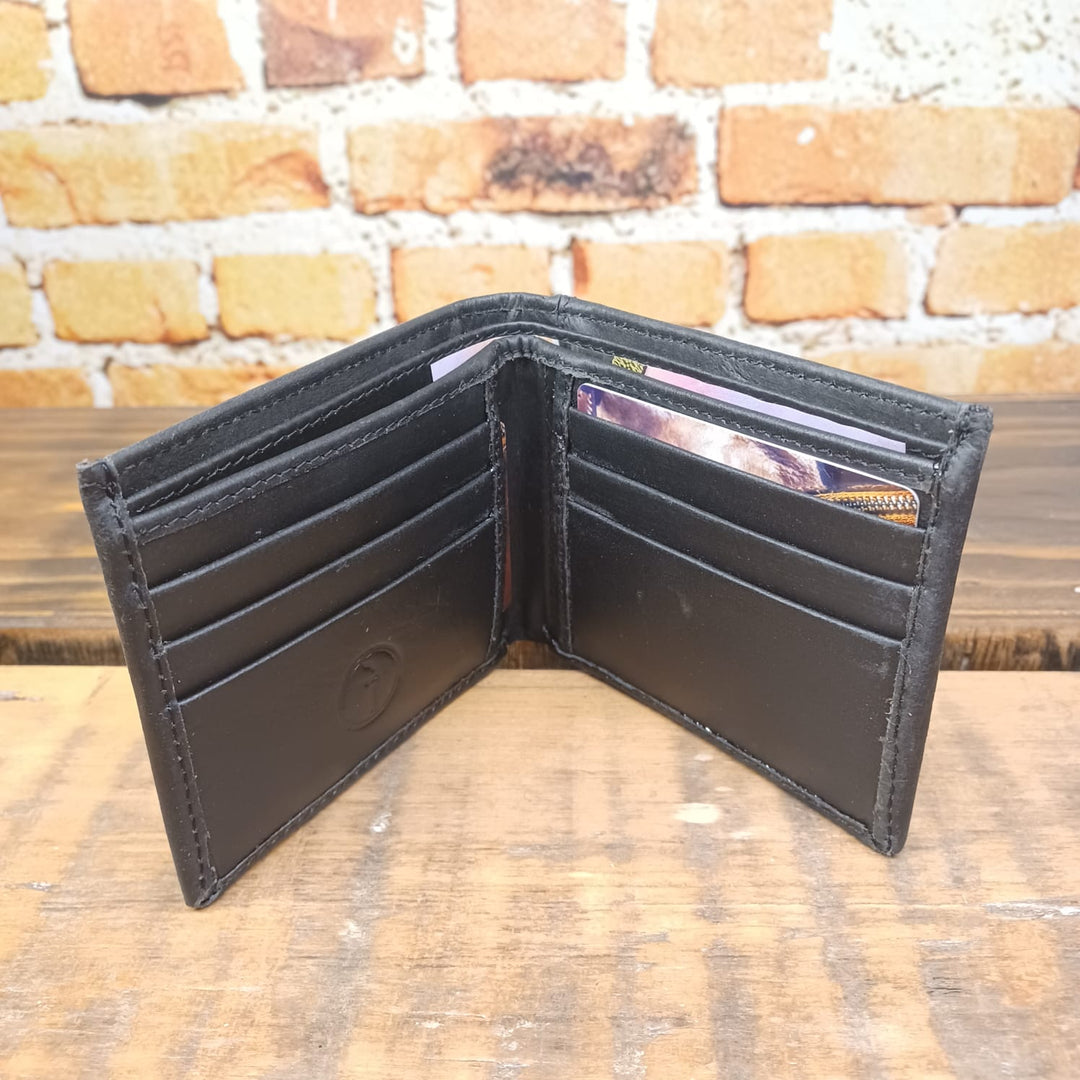 Mens Leather Wallet Slot Open