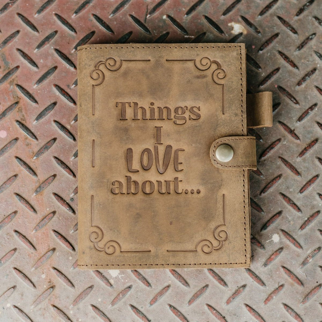 Things I Love - Tag Lock Leather Journal…