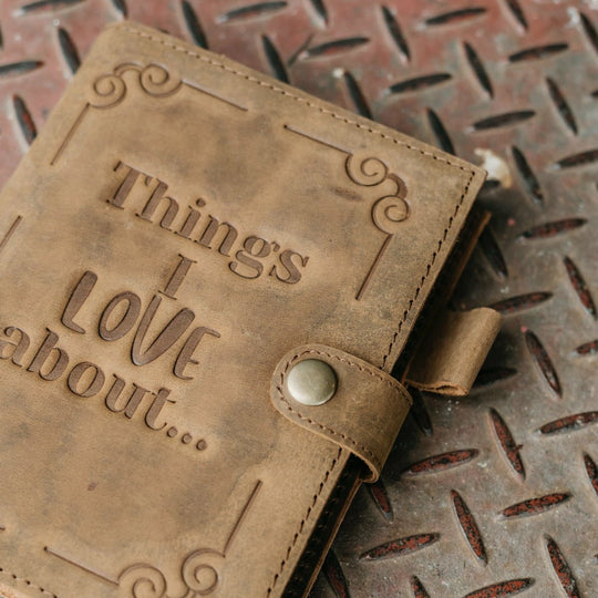 Things I Love - Tag Lock Leather Journal…