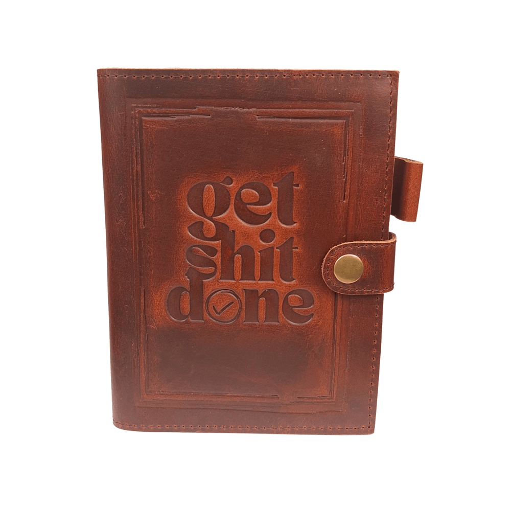 Get Sh*t Done - Tag Lock Leather Journal