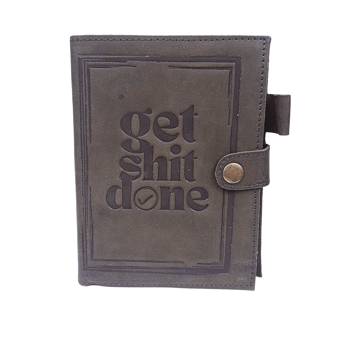Get Sh*t Done - Tag Lock Leather Journal