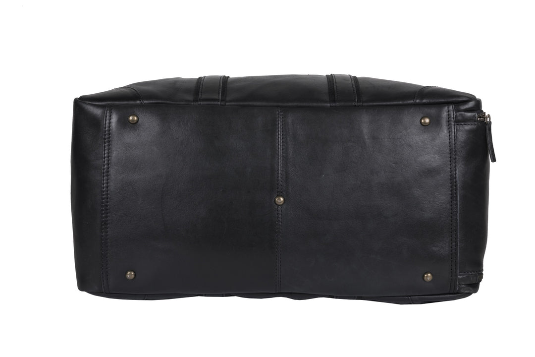 Lincoln Leather Duffle Bag - Antique Black