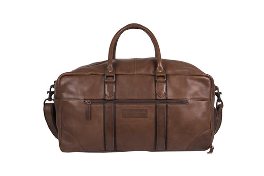 Lincoln Leather Duffle Bag - Antique Brown - v2