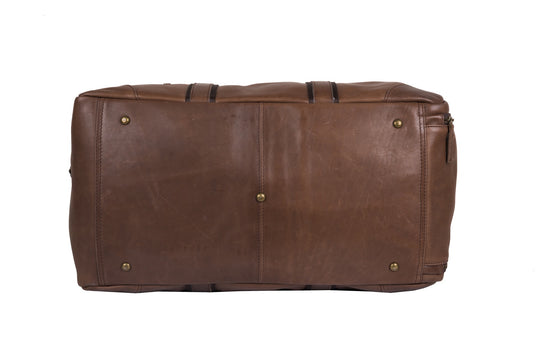 Lincoln Leather Duffle Bag - Antique Brown