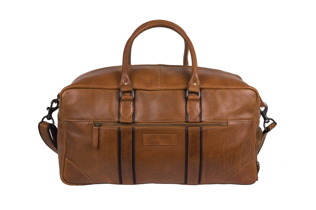 Lincoln Leather Dufffle Bag - Antique Tan - v2