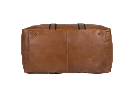 Lincoln Leather Dufffle Bag - Antique Tan