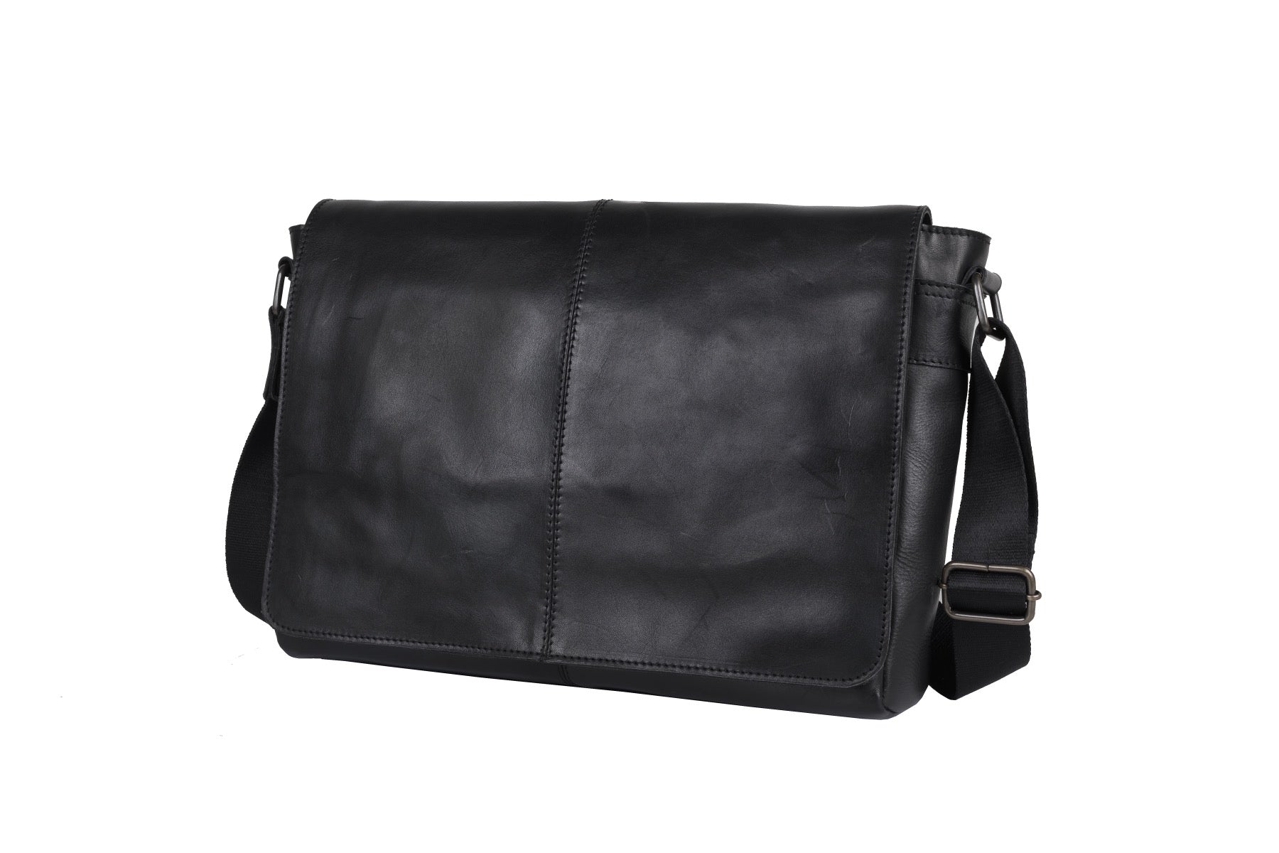 Leather Laptop Bag for Men - Macquarie Black v3