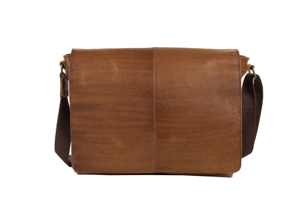 Leather Laptop Bag for Men - Macquarie Brown v2