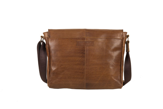 Leather Laptop Bag for Men - Macquarie Brown