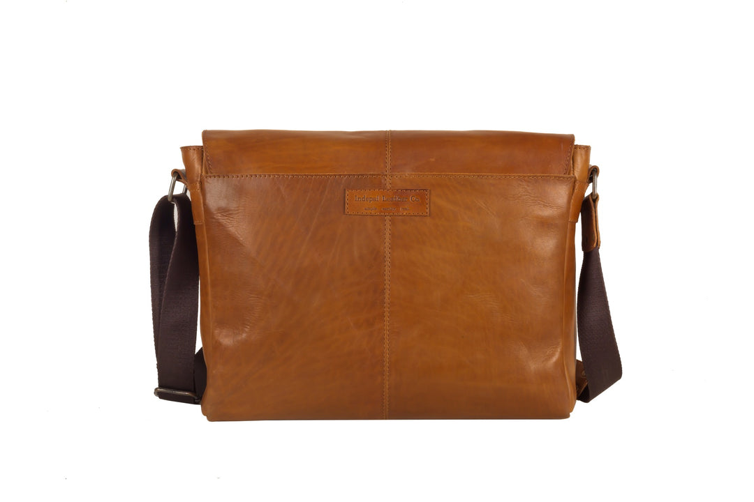 Leather Laptop Bag for Men - Macquarie Tan