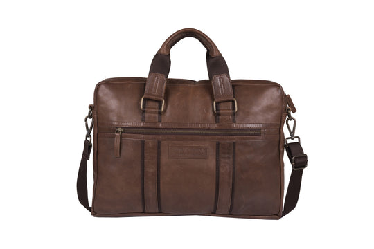 Leather Satchel Bag for Men - Antique Brown