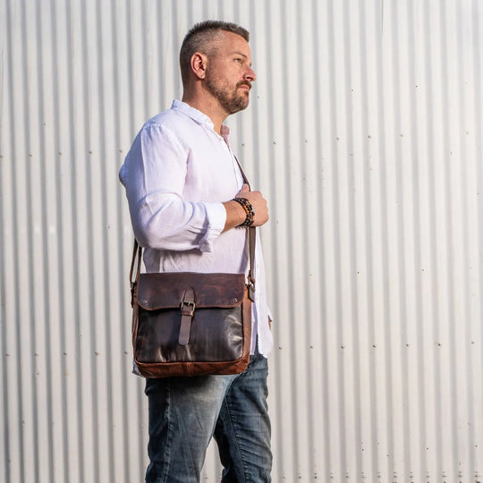 Macquarie Side Satchel messenger bags for men Bags - Small satchel-macquarie-side-satchel indepal-leather.myshopify.com