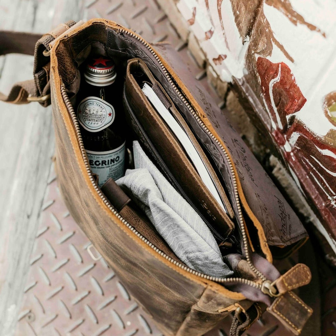 Leather Messenger Bag for Men - Nomad…