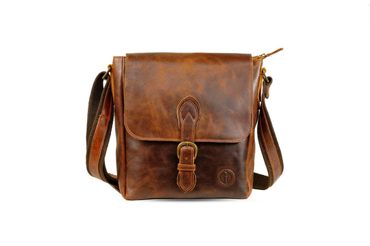 Leather Messenger Bag for Men - Nomad