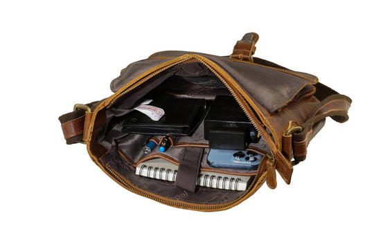 Leather Messenger Bag for Men - Nomad