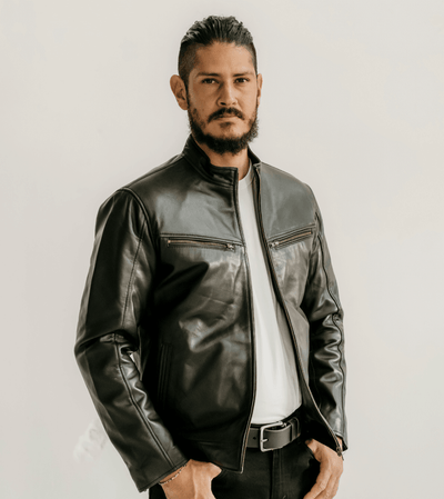 Ollie Leather Jacket - Black