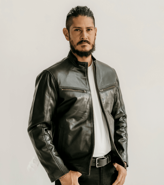 > Ollie Leather Jacket - Black
