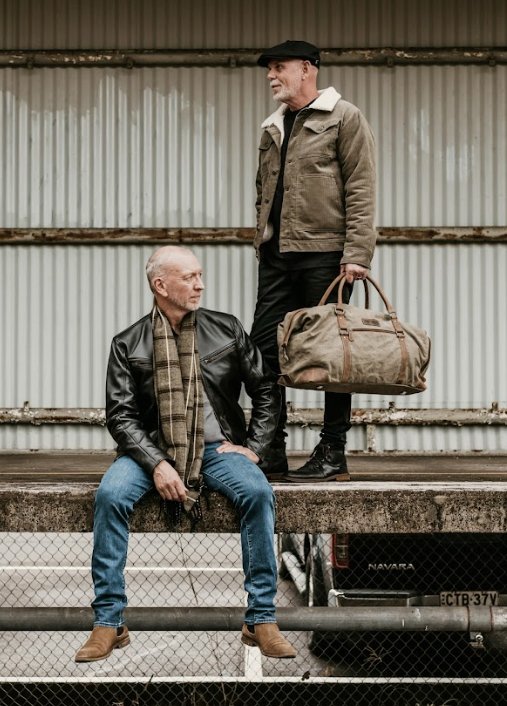 Ollie|Mens Leather Jackets with Duffle Bags