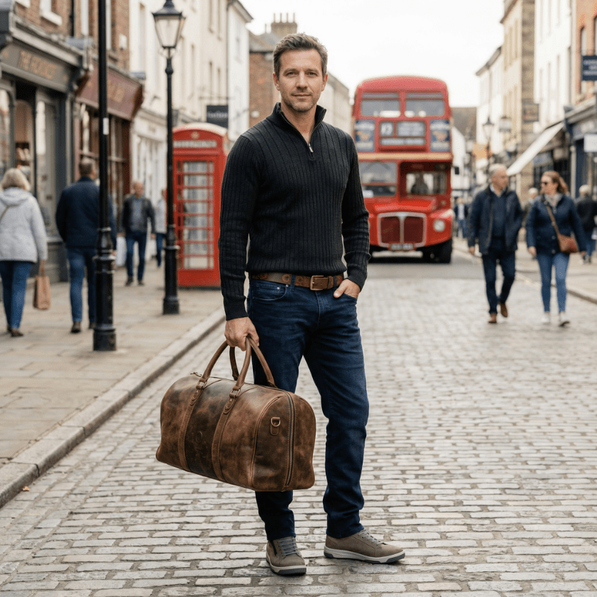 Beckwith - Men's Leather Duffle Bag ~